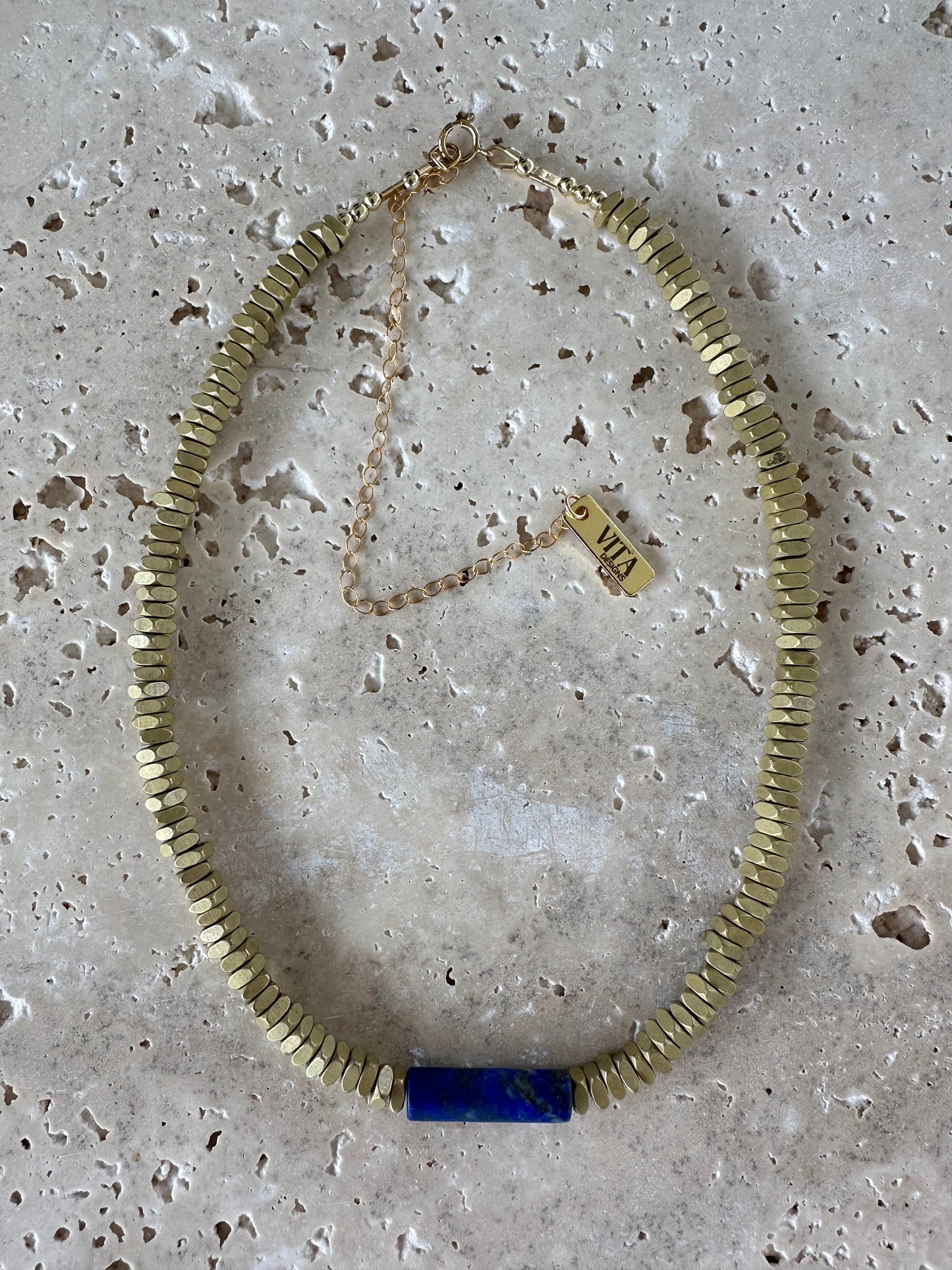 Lapis Tube Choker